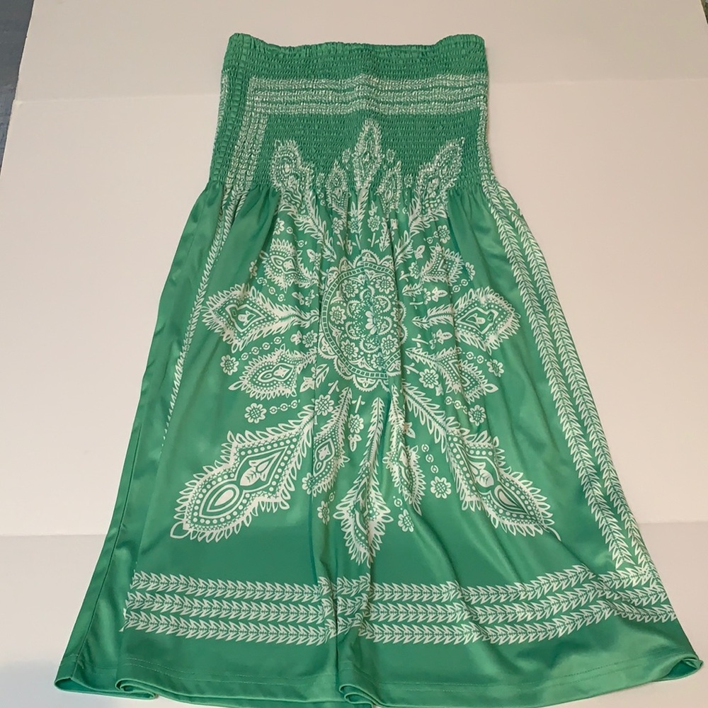 Bandeau Dress cover up light green